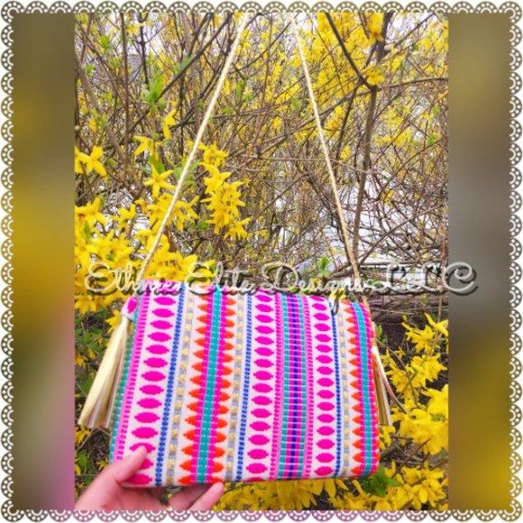 3️⃣2️⃣New boutique Handmade Banjara Jute Bag - Silver And Gold Leather Sling - Picture 7 of 11
